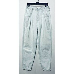 Vintage Britannia Mom Jeans Womens Size 16 X 31 White Blue Striped Boho Festival